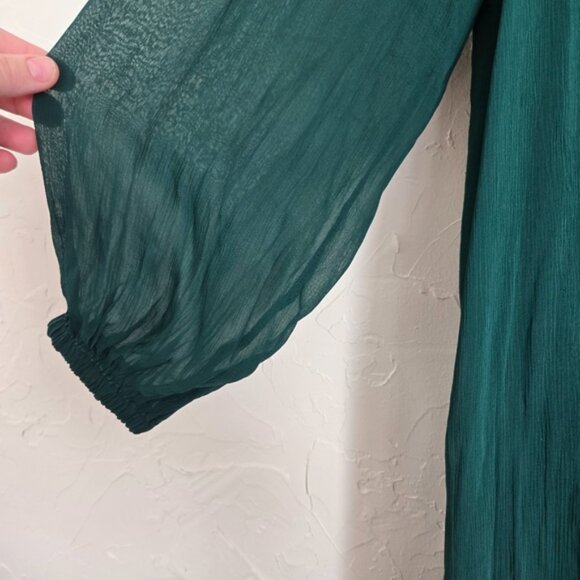 Boden Emerald Green Yoke Pleated Shift Dress - Picture 4 of 12